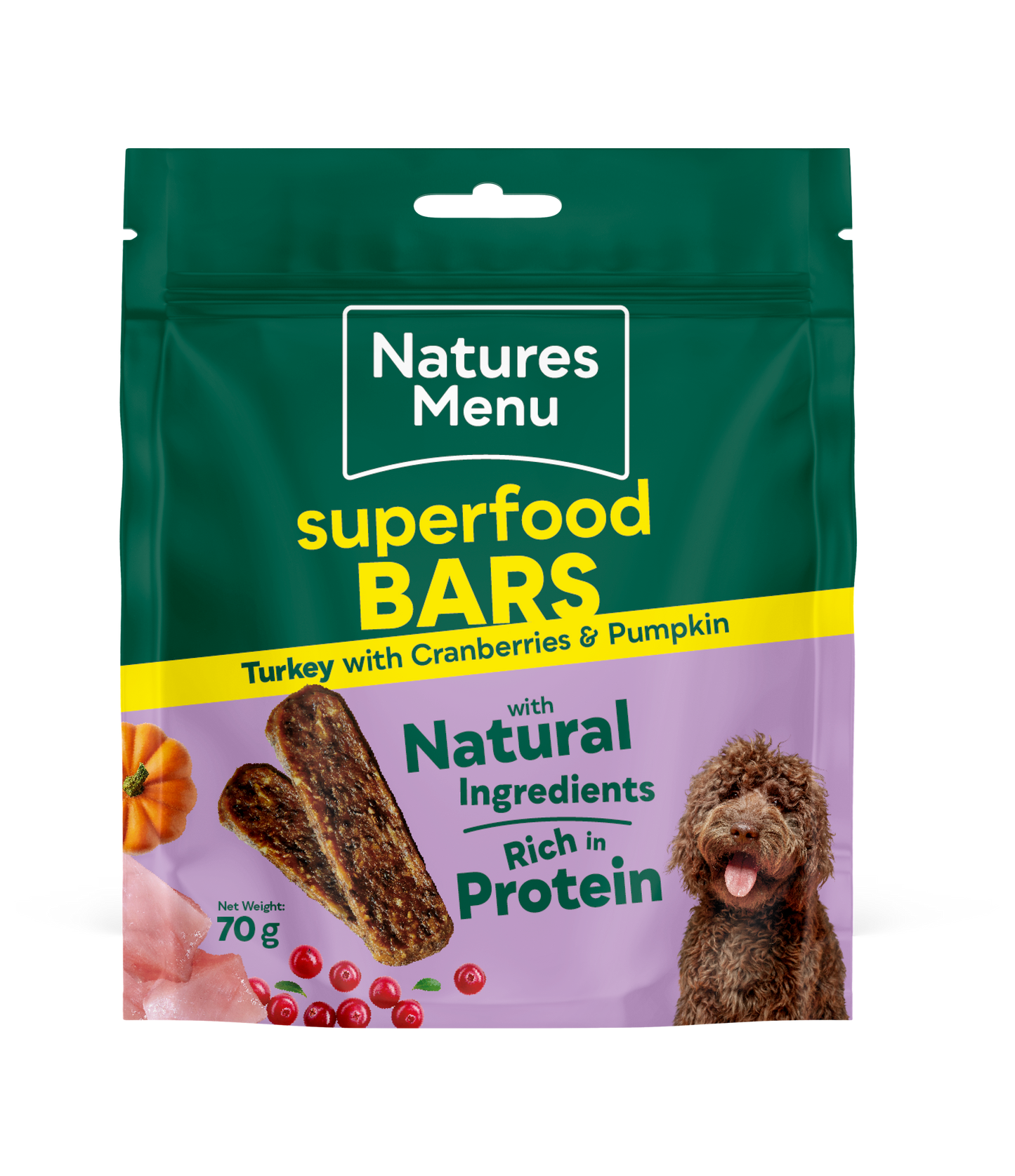 Natures Menu Superfood Dog Treats Bars 70g