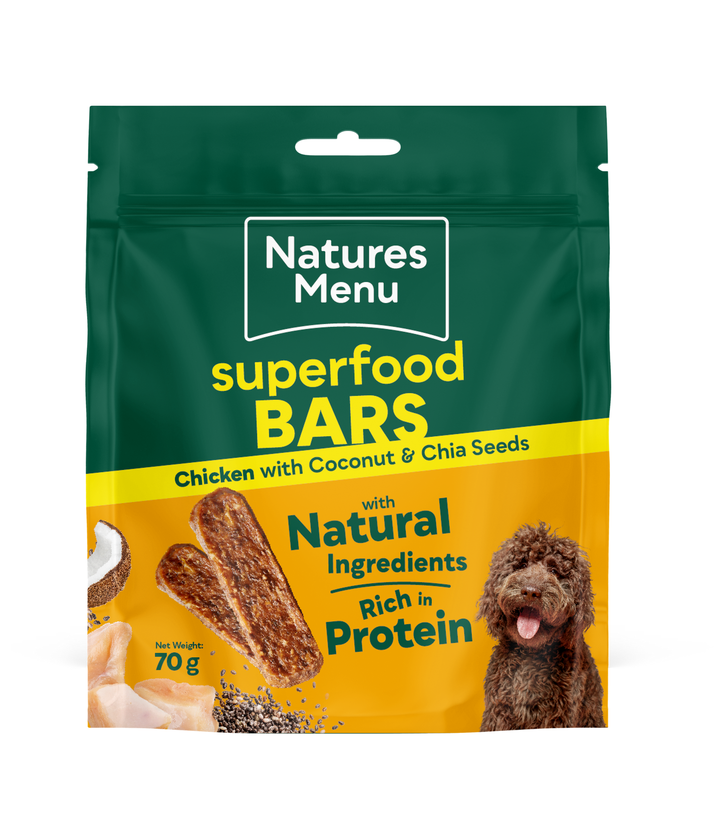 Natures Menu Superfood Dog Treats Bars 70g