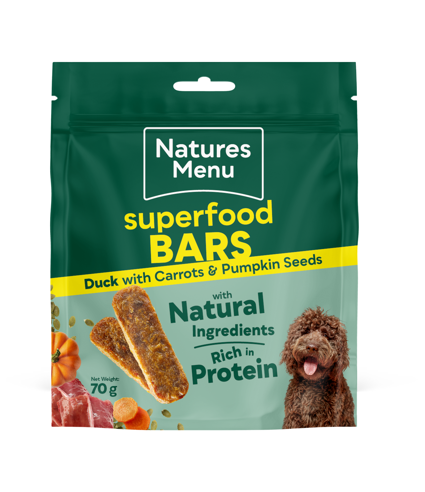 Natures Menu Superfood Dog Treats Bars 70g