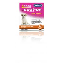 Johnsons 4fleas Spot On For Dogs. All Packs Contain 2 Treatments