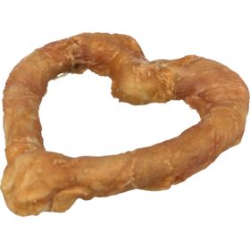 Trixie Dog Treat Denta Fun Chicken Heart Rawhide wrapped in Chicken Meat. S/M/L