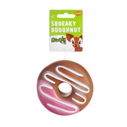 Squeaky 4inch Doughnut Dog Toy