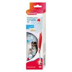Beaphar Toothbrush & Toothpaste Pack For Dogs & Cats
