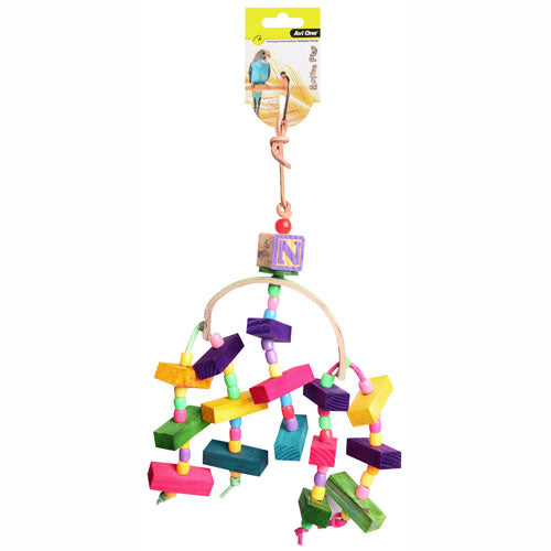 Arc with Wooden Blocks & Beads Bird Toy 34cm.