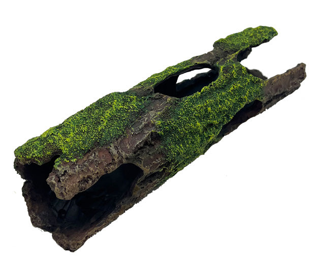 Aqua One Log Hide with Moss Fish Tank Ornament S