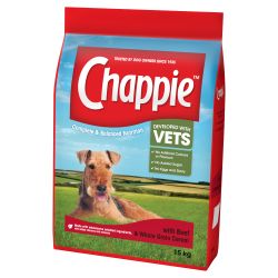 Chappie Complete Dry Dog Food with Beef & Wholegrain Cereal 15kg.
