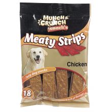 151 Munch & Crunch Meaty Strips With Chicken Dog Treats 18 Pack