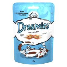 Dreamies Scrumptious Salmon Flavour Cat Treats 60g.