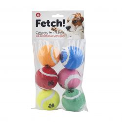 Ruff'n'Tumble Fetch Tennis Balls 6pack Dog Toys