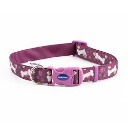Ancol Fashion Dog Collar Purple Bone