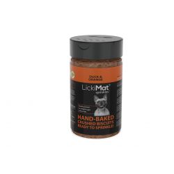 LickiMat Dog Treat Sprinkles Duck & Orange 150gm.
