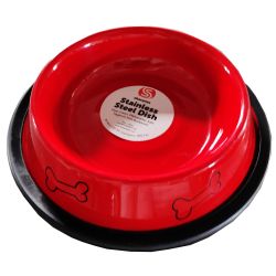 ANKUR Non Skid Dog Bowl 16oz. red