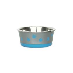 Classic Hybrid Stainless Steel Dog Bowl blue 380ml.
