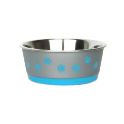 Classic Hybrid Stainless Steel Dog Bowl blue 700ml.