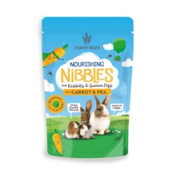 Country Values Nourishing Nibbles Carrot & Pea Treats For Small Animals 60g