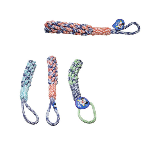 Knotted Rope Dog Toy 39x5cm. various colours