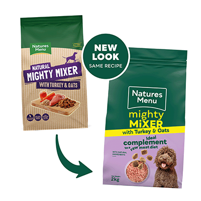 Natures Menu Mighty Mixer Biscuits 2kg. Dog Food Biscuits  Turkey & Oats