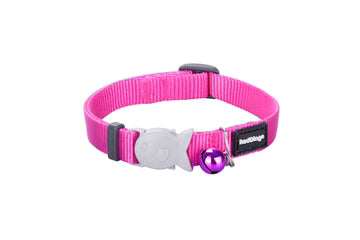 Red Dingo Cat Collar in Hot Pink