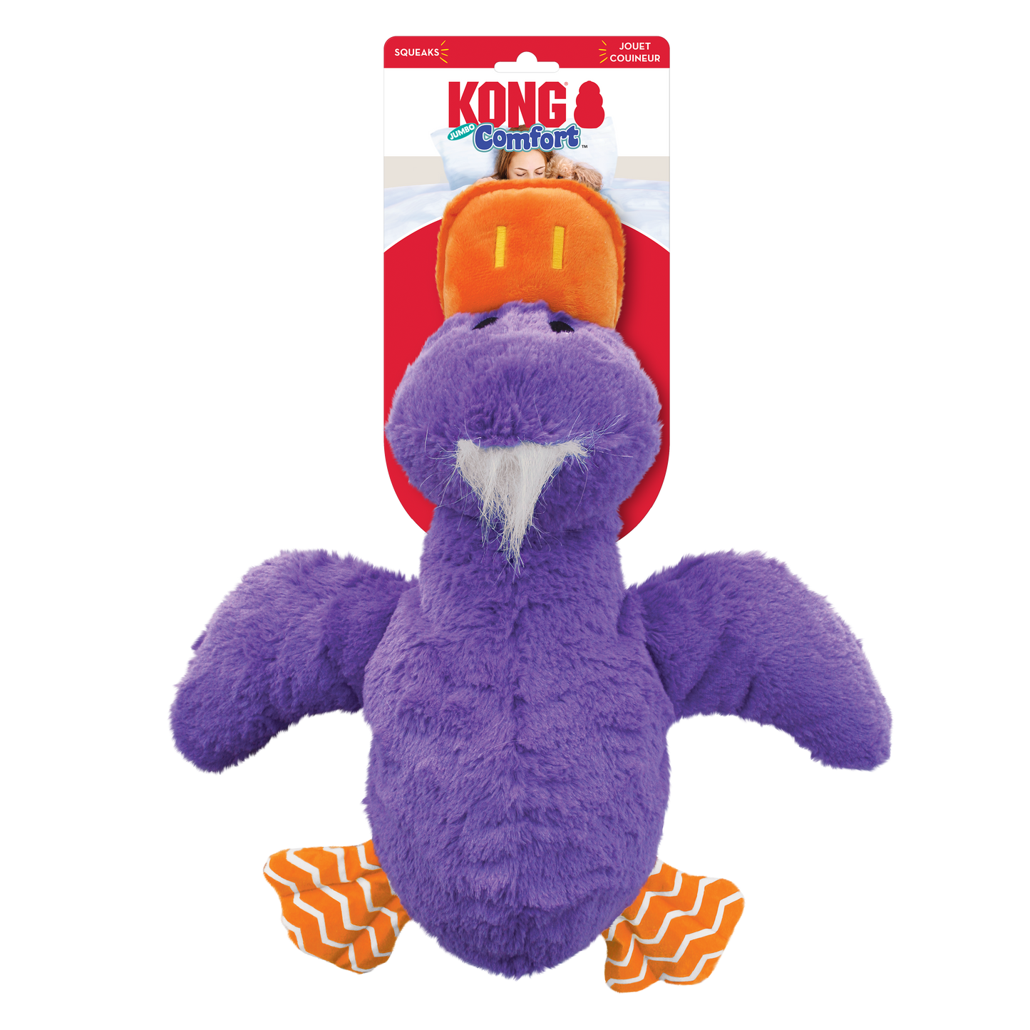 KONG Comfort Jumbo Duck Dog Toy – Assorted – XL