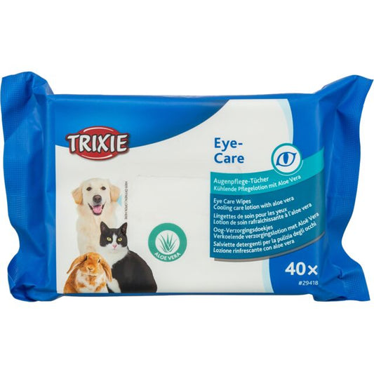 Trixie Eye Care Wipes For Dogs/Cats/ Small Animals 40 Pack