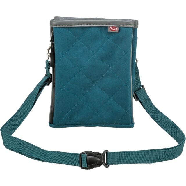 Trixie Snack Bag Twin Compartments For Dog Treats (Colour Petrol)