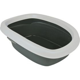 Trixie Carlo Cat Litter Tray with Rim 31 × 14 × 43 cm dark grey/light grey