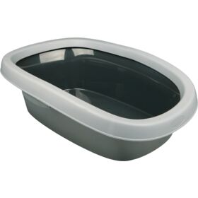 Trixie Carlo Cat Litter Tray with Rim 39 × 17 × 58 cm dark grey/light grey