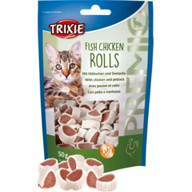 Trixie Premio Fish Chicken Roll Cat Treats With Chicken/Pollock 50g