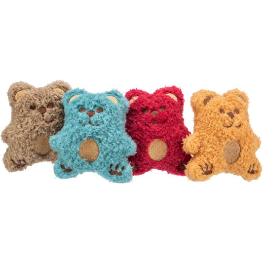Trixie Cat Toy Bear 8cm. Colours Vary