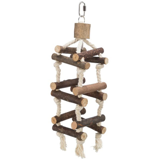 Trixie Wooden Tower & Rope Bird Toy