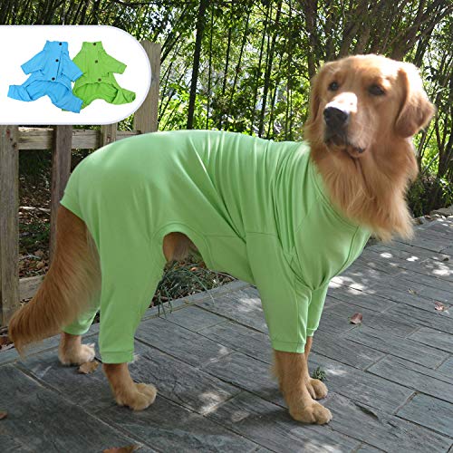 Cotton Pajamas Green for Dogs