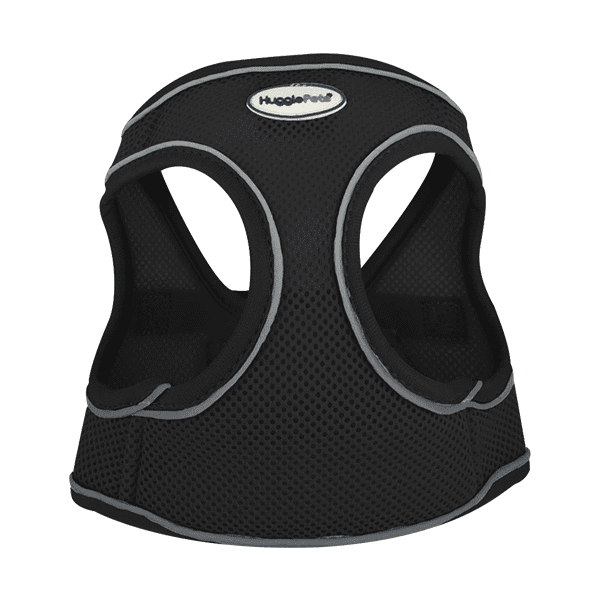 Hugglepets Medium Black Step In Air Mesh Dog Harness