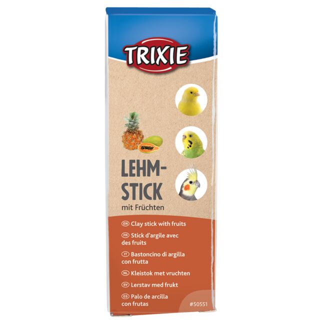 Trixie Clay Sticks with Fruit 2psc. 250g. for Cage Birds e.g. Budgies, Canaries etc