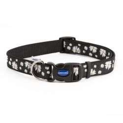 Ancol Fashion Daisy Dog Collar. Black