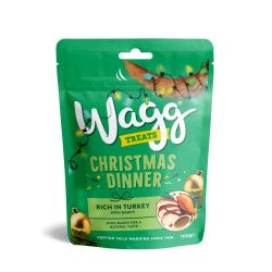 Wagg Christmas Dinner cat treat package on a white background