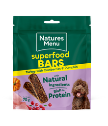Natures Menu Superfood Dog Treat Bars 70g – Chicken, Beef, Turkey, Duck & Fish