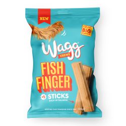 Wagg Fish Finger Sticks packaging on a white background