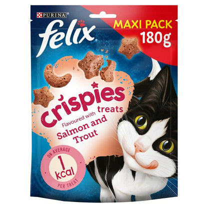 Purina Felix Salmon & Trout Crispies Maxi Pack Cat Treats 180g