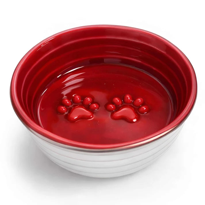 The Poppy Collection Dog Bowl - Red Medium