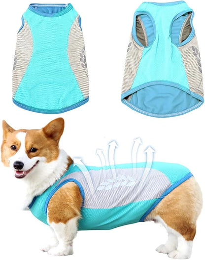 Dog Cooling Vest Cool coat Jacket for Dogs Soft Comfortable with Reflective Strip for Summer