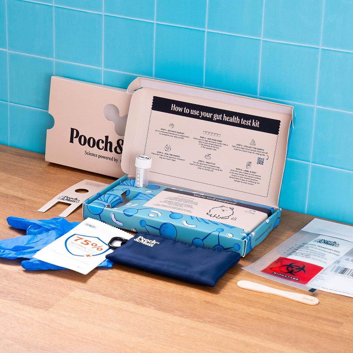 Pooch & Mutt - Gut Health Test Kit for Dogs Microbiome