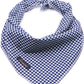 Aring Dog Bandana L blue check