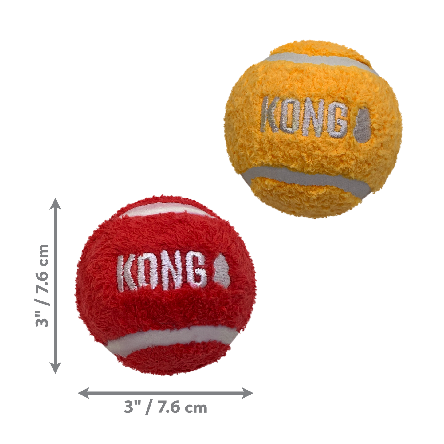 KONG Sport Softies Balls Dog Toy – 2 Pack – Assorted – Large