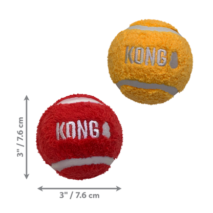 KONG Sport Softies Balls Dog Toy – 2 Pack – Assorted – Large
