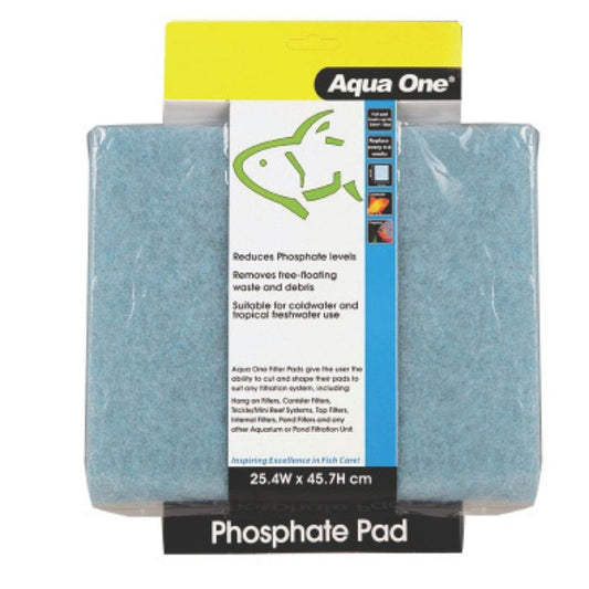 Aqua One Phos Pad - Self Cut Filter Pad 25.4 W X 45.7cm L for Fish Tanks