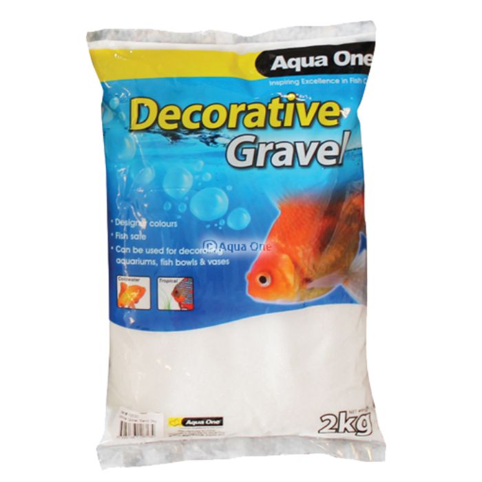 Aqua One White Glitter Sand 2kg.