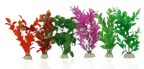 Aqua One Plastic Plants 6 pack 20cm.