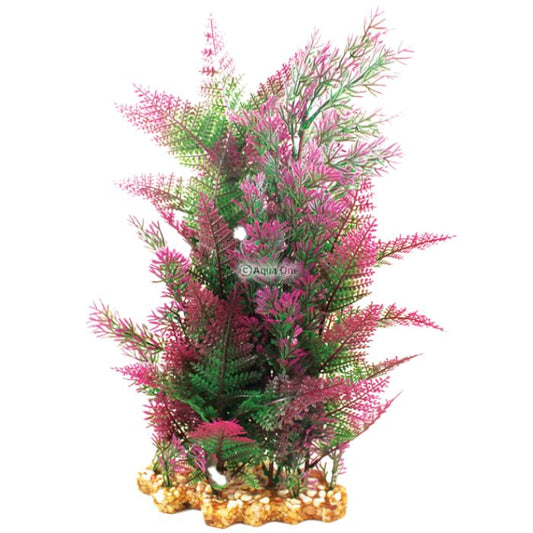 Vibrance- Purple Mix Fern with Gravel Base XL Aquarium Plant