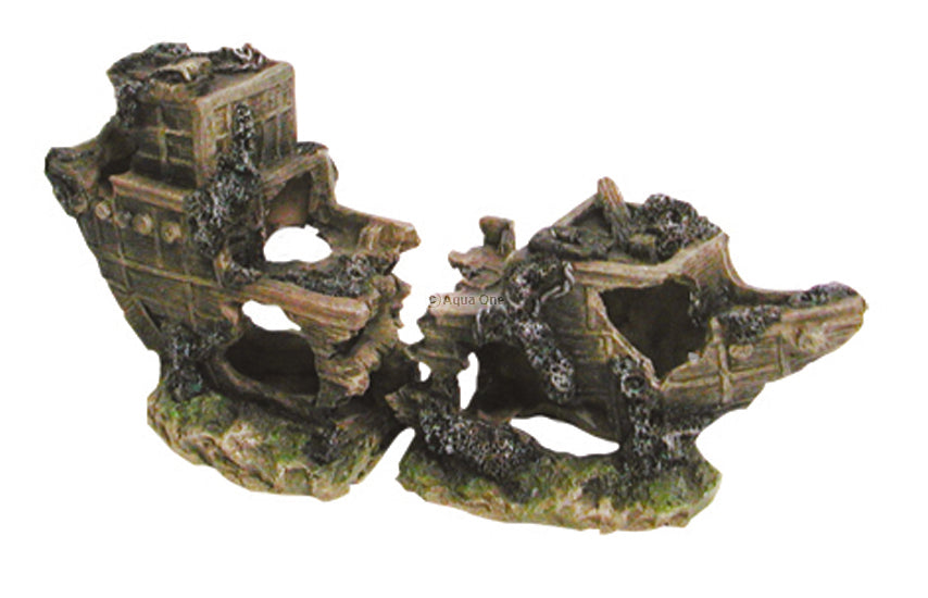 Aqua One Shipwreck S Fish Tank Decoration