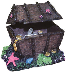 Aqua One Air Operated Treasure Chest on Rock Fish Tank Ornament